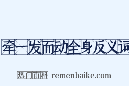 牵一发而动全身反义词是什么意思的图片